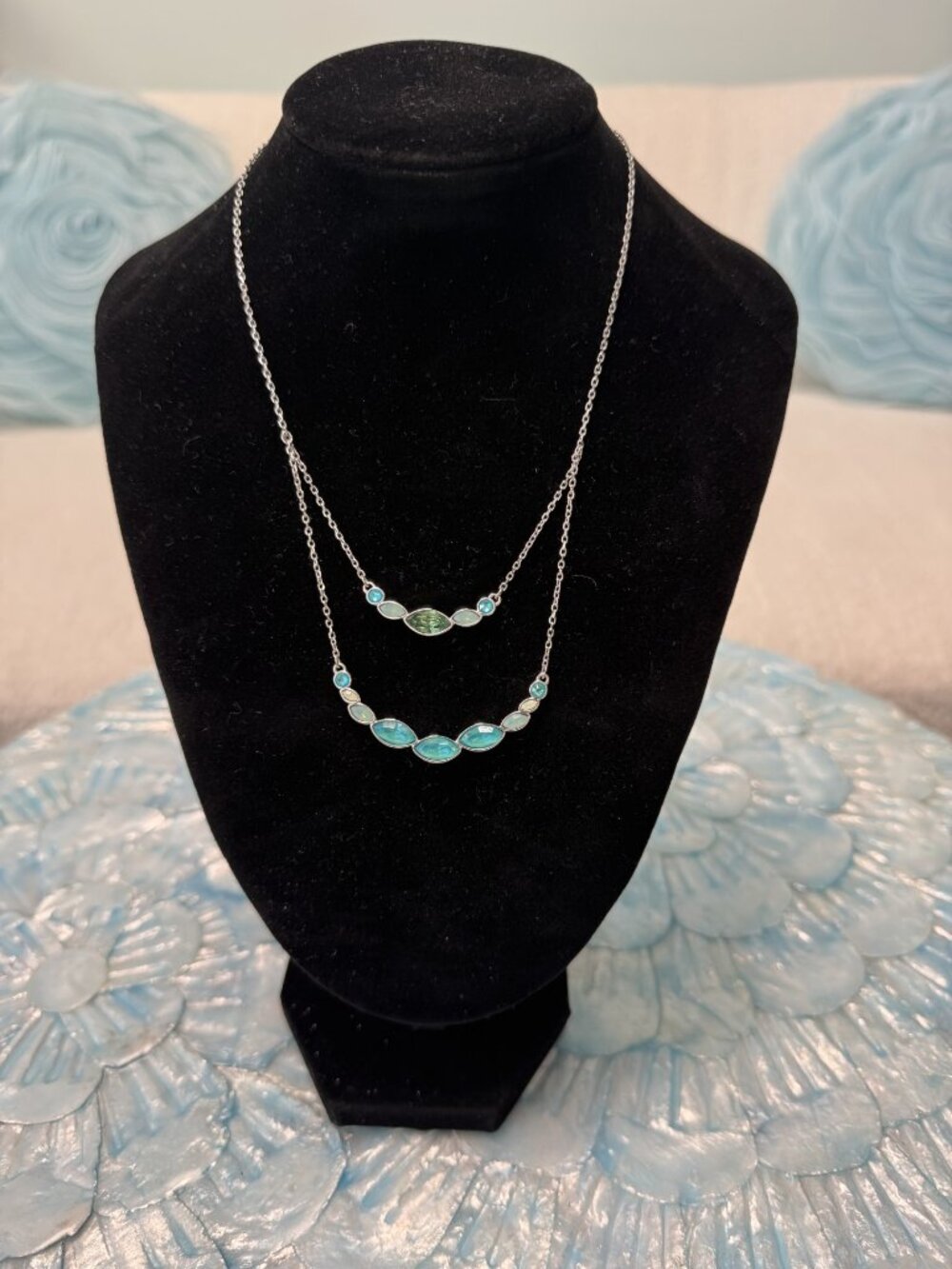 Sweet Layers Swarovski Touchstone Necklace